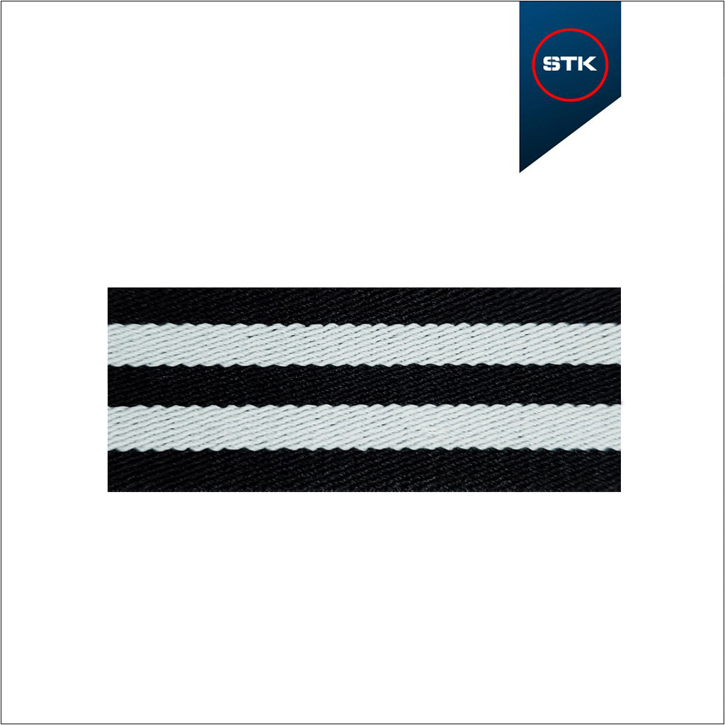 EL&Aacute;STICO STK DIAGONAL 45MM PRETO / BCO / PTO / BCO / PRETO