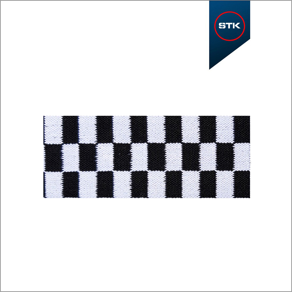 EL&Aacute;STICO STK 1090 XADREZ 1088 40MM BRANCO / PRETO