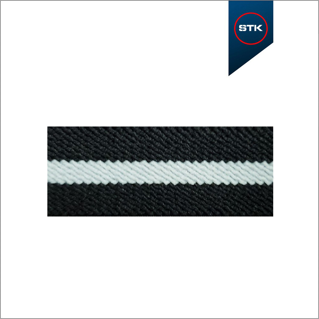 EL&Aacute;STICO STK DIAGONAL 20MM PTO / BRANCO / PRETO