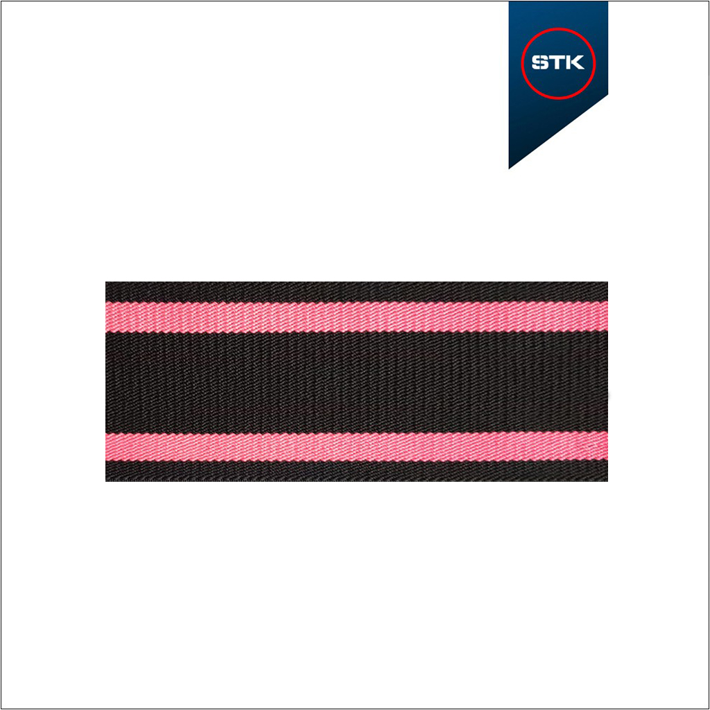 EL&Aacute;STICO STK 156 DIAGONAL TELA 80MM PRETO / ROSA NEON / PRETO / ROSA NEON / PRETO